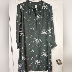 Gap Women's Lined Floral Long Sleeved Dress Size Small